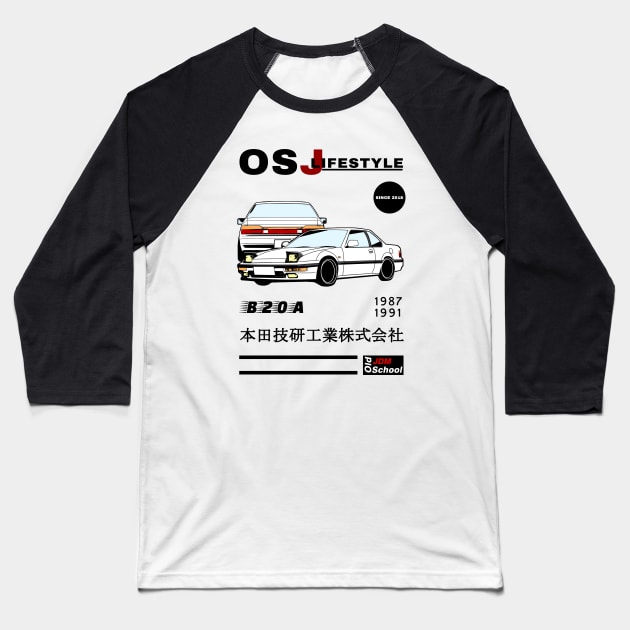 Prelude (B20A) OSJ LifeStyle Baseball T-Shirt by OSJ Store